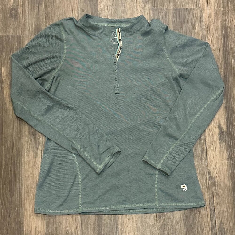 Green Micro Stripe Mountain Hardware Longsleeve Top